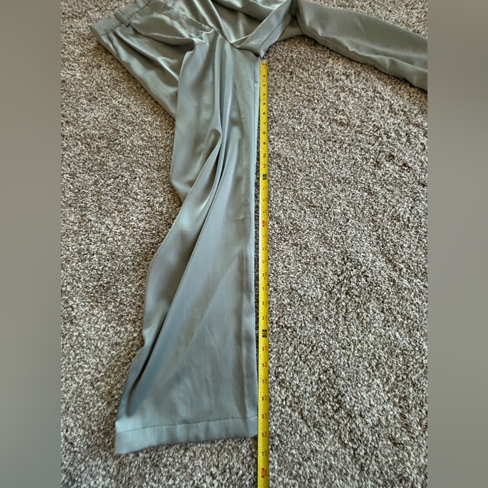 NWT Grey AND NOW THIS Womens Hook And Bar Closure Zippered Wide Leg Pants M - Picture 9 of 13